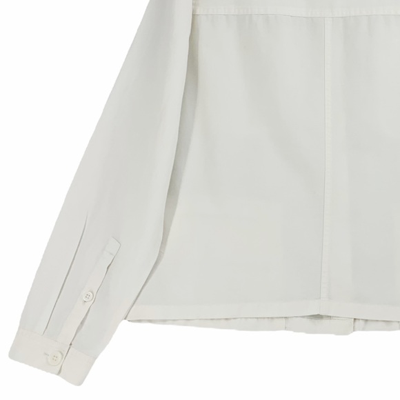 J. Crew Linen Blend White Utility Style Jacket Shacket Chore Jacket - Picture 8 of 16